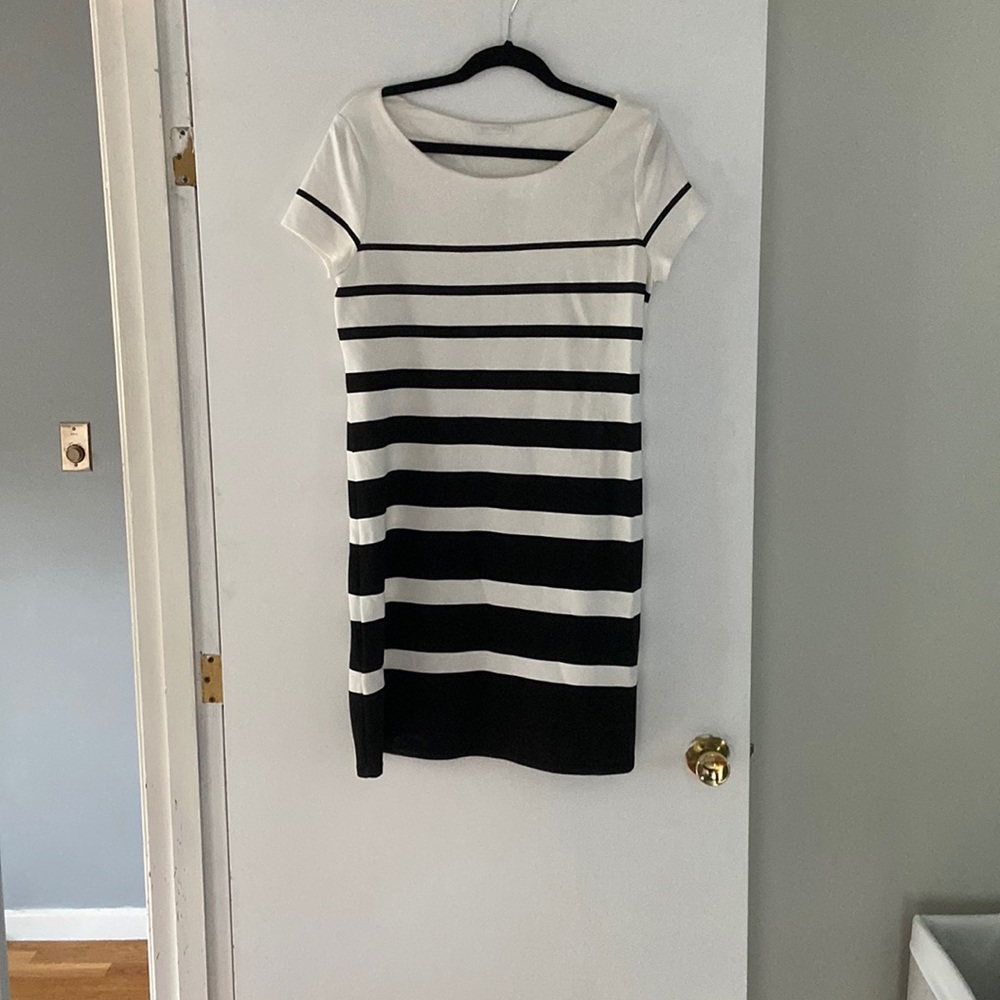 Short, stripped dress.